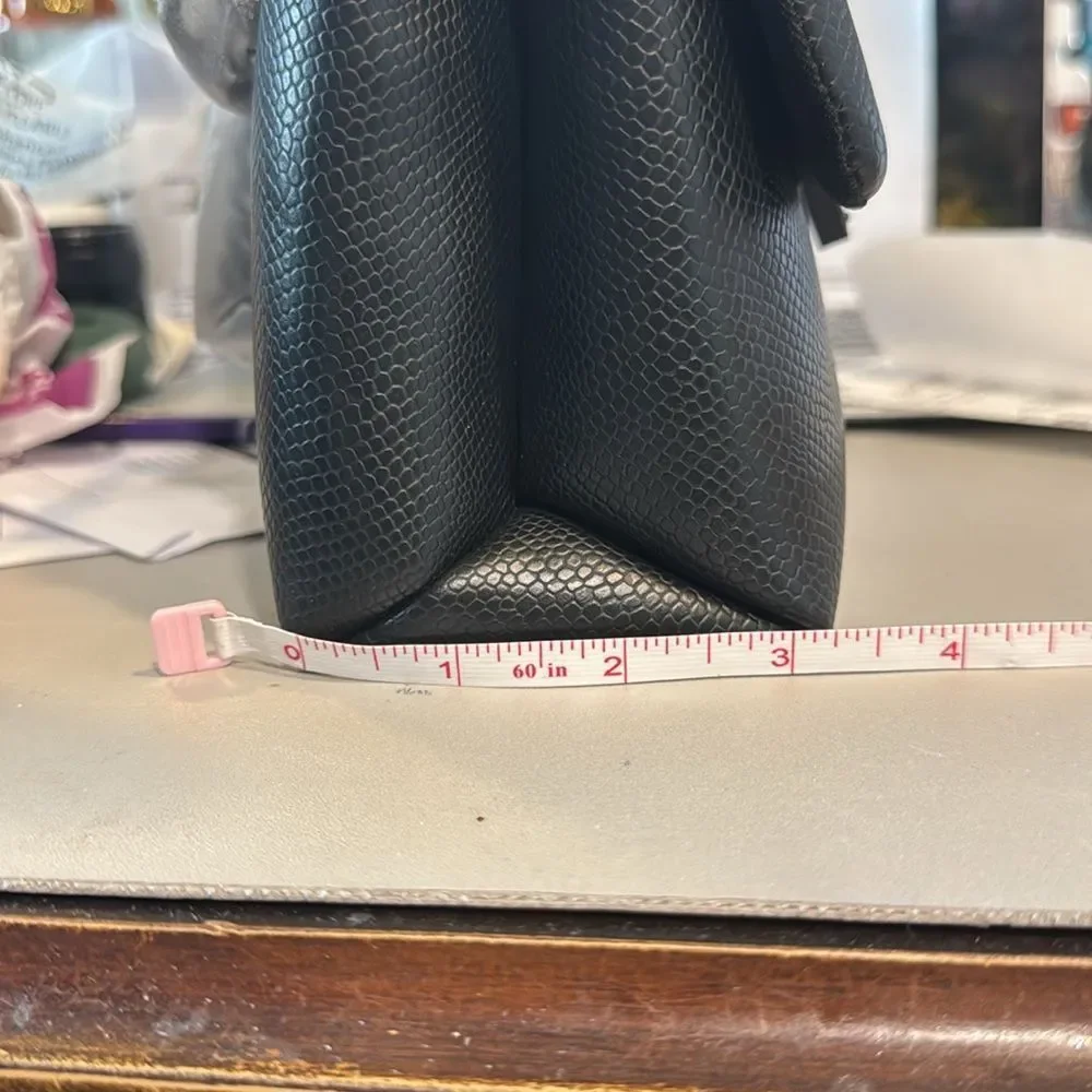 Nicole Miller Black Textured Handbag